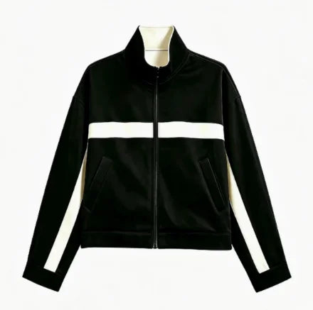 Women's Jackets Beige Black Zip Collar Crop Jacket Lapel Loose Streetwear Spring Autumn Chic Sports Outfits Short Coats 2026 New