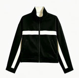 Women's Jackets Beige Black Zip Collar Crop Jacket Lapel Loose Streetwear Spring Autumn Chic Sports Outfits Short Coats 2026 New