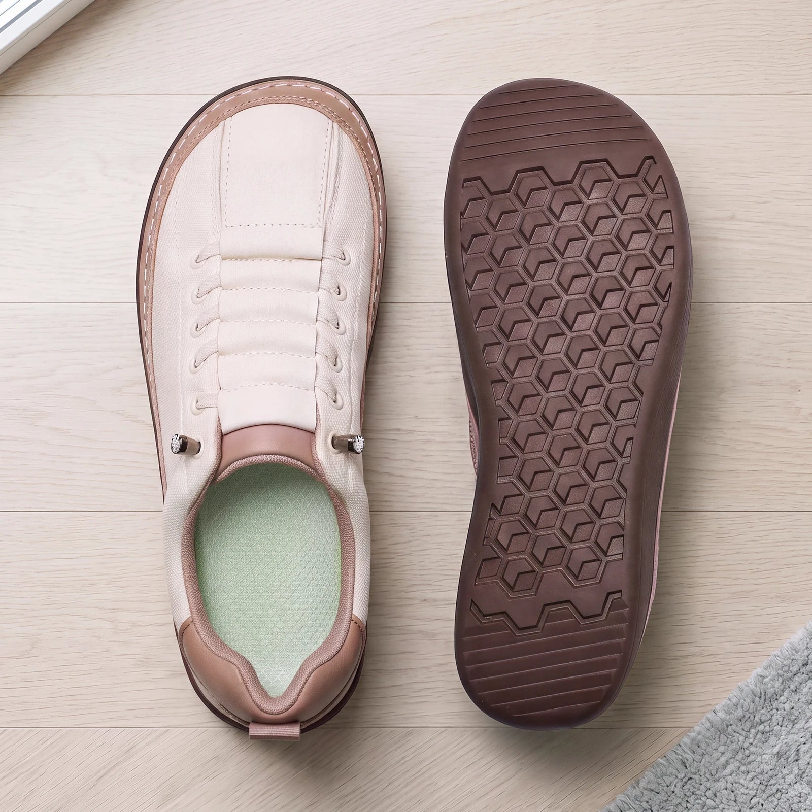 Women's Wide Top Minimalist Barefoot Sneakers - Featuring A Wide Toe Sole And Low Cut Lace Up Walking Shoes, Wide Last Shoes, Cushioning, Lightweight And Breathable, Suitable for Fitness, Yoga Steps, And Daily Work. Couple Sh