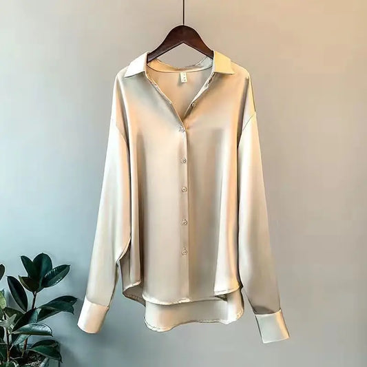2025Spring Shirt And Blouses New Sweater Cardigans Woman Top Knitted Korean Long Sleeve Lapel Button Elegance Sweet Casual Coats