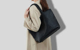 Woven Tote Bag Womens Purse Vegan Leather Shoulder Handbags - Fashion Summer Beach Tote Bags - Large Travel Totes