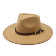 2024 Fashion Women Winter Wool Fedora Hat Men Simple Wide Brim Vintage Felt Jazz Hats New Top Trilby Cap