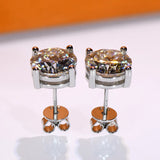 IOGOU 3mm/4mm/5mm/6.5mm/8mm/9mm/10mm/11mm D VVS1 Moissanite Stud Earrings 925 Silver Four Claw Earrings For Women Fine Jewelry