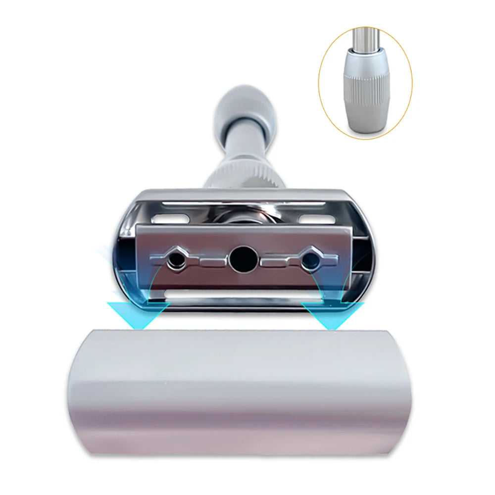 Whityle 19T High-Quality Unique Design Safety Shaver 1-8 Adjustable Sharpness Double-Edged Blade Shaving Razor for Male & Female