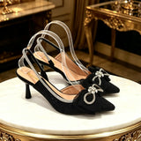 Latest Women's Luxury Diamond Crystal High Heels New Fashion Sandals Party High Heels Elegant Italian Women's Shoes