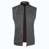 Autumn winter men's knit velvety fashion zipper top vest