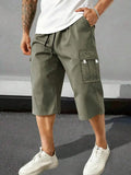 Men's Summer Cargo Shorts, Versatile Casual Pants For Vacation, Commuting, Outdoor, Hiking, Sports, Workout, Fitness, Capri