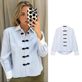 Women's Shirt Tops Autumn 2026 New Chic Retro Blouses Fashion Loose Elegant Women's Leisure Travel Holiday Street Youth Shirts