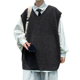 Men's Casual Sweater Vest Warm and Comfortable Vest in Autumn and Winter Sleeveless O-neck Basic Pullover Sweater