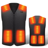 Winter 9/5 Zone Heating Jacket Fast Heating Safety Long Battery Life USB Smart 3 Heating Levels Clothing Unisex Hiking Cycling