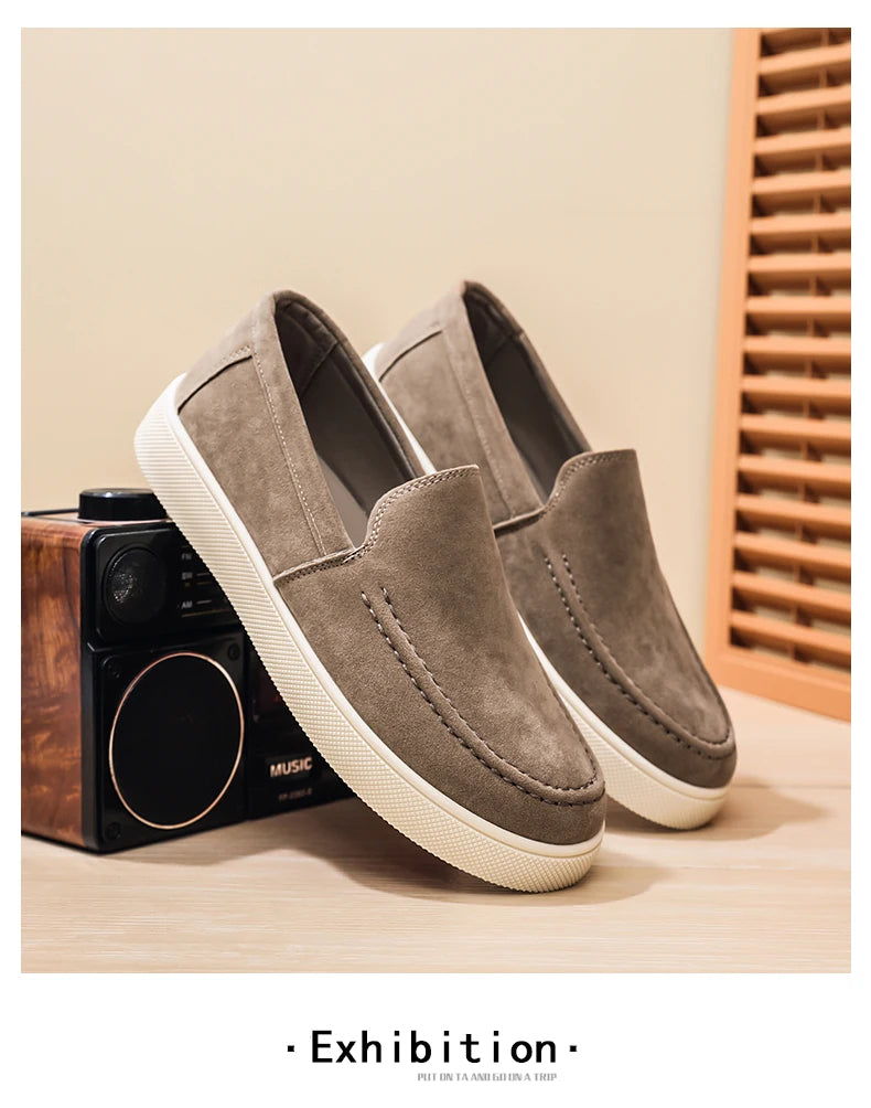 Fashion Men's Casual Shoes Suede Leather Men Classic British Style Tassels Loafers Moccasins Mens Outdoor Driving Flats