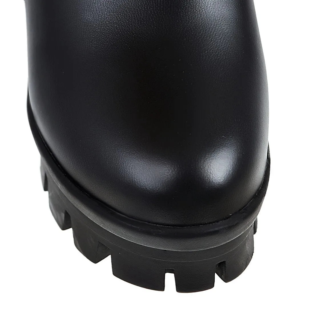 Women's Ankle Boots Women Platform High Heels Fashion Buckle Side Zipper Autumn Winter Women's Ankle Boots Size 33-43