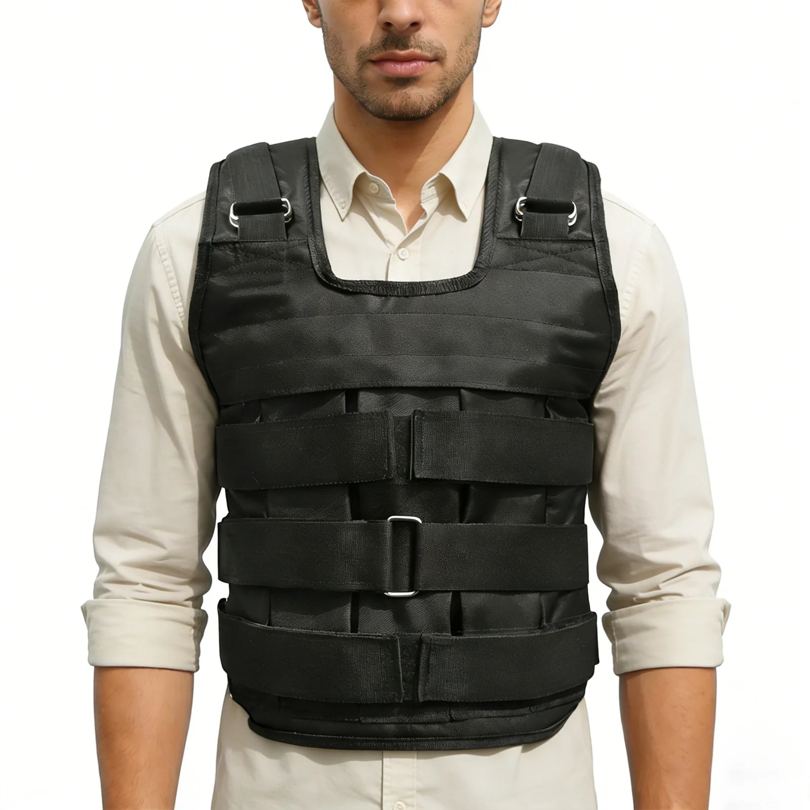 Adjustable Weighted Vest Shell Only 2.2-110lbs, Workout Vest for Progressive Overload Training, Empty Shell Fitness Gear for Runners Athletes