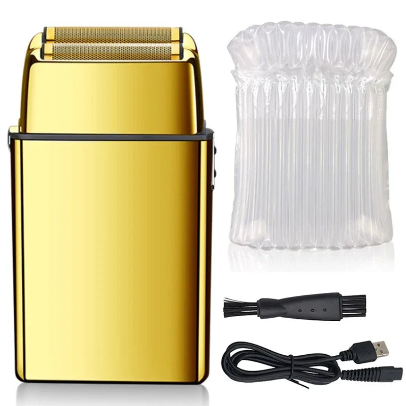 Rechargeable Metal Barber Hair Beard Electric Shaver For Men Electric Razor Bald Head Shaving Machine Finishing Tool