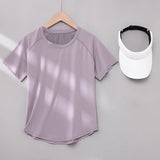 DRUR Yoga Tops Sportswear Woman Gym Shirts Breathable Quick Dry Short Sleeve Workout T Shirt Jogger Running T Shirt Yogawear New