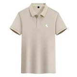 Men's 2026 boutique short sleeved polo shirt summer new fashion brand print versatile comfortable casual T-shirt breathable top