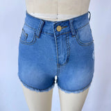 Sexy Hot Slim Denim Shorts Women Fashion Trendy All-match Solid Color Tight High Waist Short Jeans Lady Commuting Cowboy Outfits