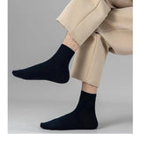 10-40Pairs Woman Men'S Classic Formal Mid-Calf Socks 100% Breathable Cotton Solid Black White Perfect For Business Casual Wear