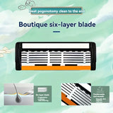 6-Layers Safety Razor Set High Quality Men Shaving Razor Sharp Stainless Steel Changeable Shaver Head Blades