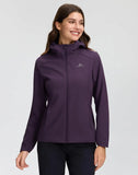 Pioneer Camp Women's Softshell Jacket Fleece Lined with Hood 30k Waterproof Lightweight Warm Windbreaker for Outdoor Hiking