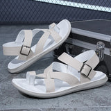 Summer Men Rome Genuine Leather Roman Sandals Gladiator 2024 Sandalias Romanas Hombre Flat Sandles Dropshipping