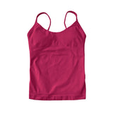 NCLAGEN Women's Pilates Tank Top Gym Clothes Yoga vest with built in bra Thin Strap Seamless Fitness Sportswear Workout Tops