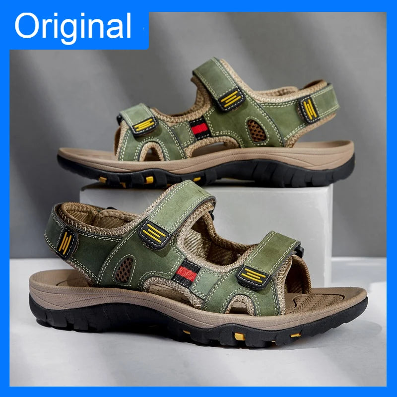 Mens Sandals Soft Non Slip Soles Outdoor Water Hiking Shoes Mesh Quick Drying Breathable Casual Walking Summer Sandals Man