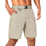 Mens Cargo Hiking Shorts Water Resistant Quick Dry Lightweight Breathable Tactical Shorts with Nylon Belt