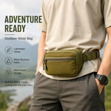 Outdoor MOLLE Tactical Waist Bag for Men Outdoor Multi Functional Nylon Sports Waist Bag for Hiking, Hunting, Running, Cycling, Assault Combat Waistpack