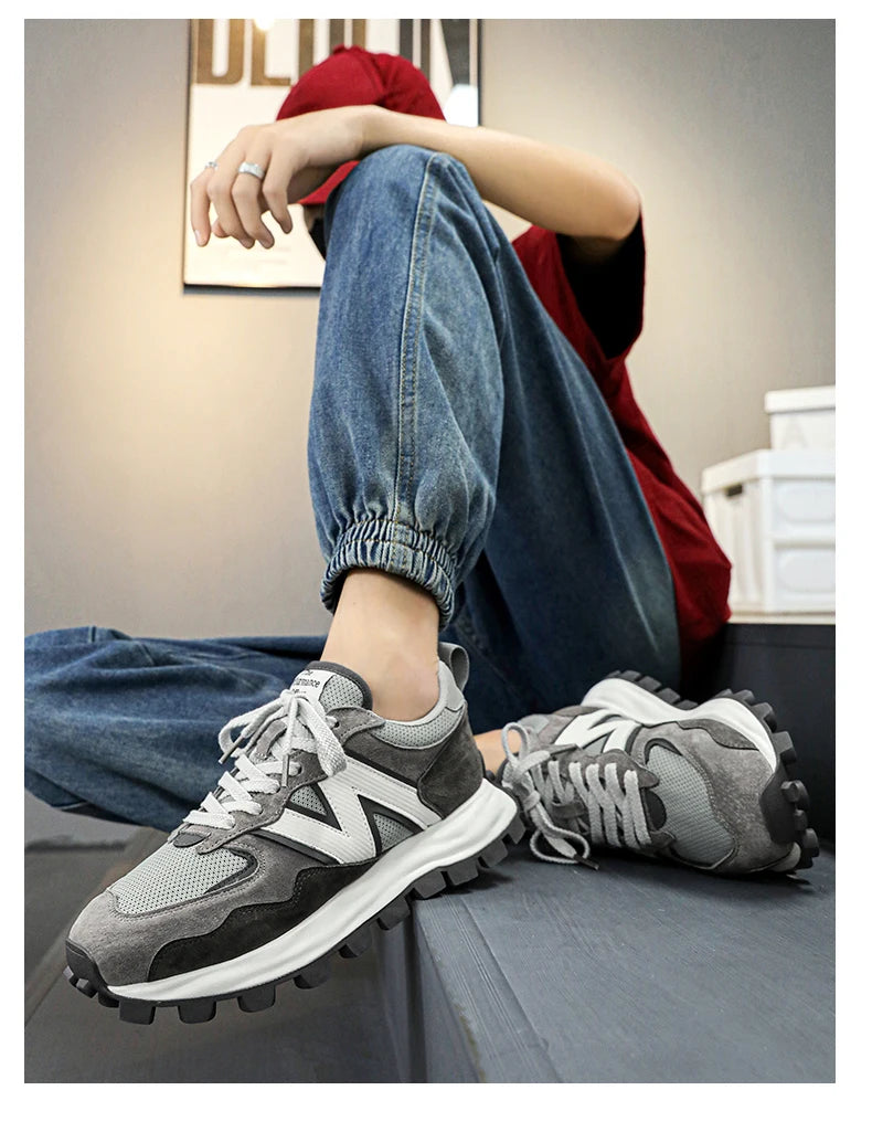 Men New Breathable Sneakers High-end Sport Balance Fashion Shoes for Men Trend Luxury Sneakers Women  Zapatos Altos Hombre