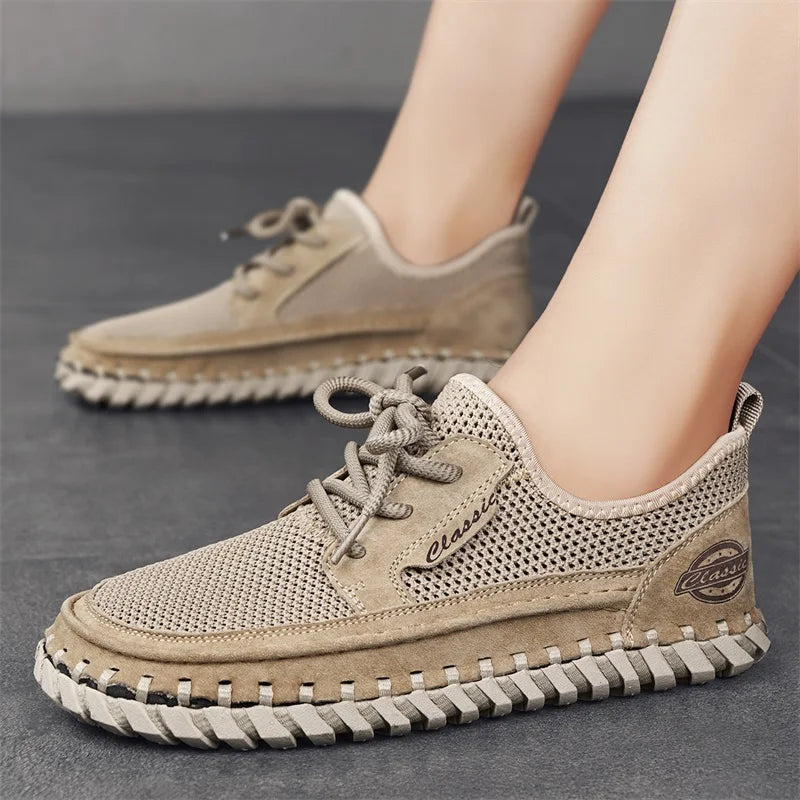 New Trend Man Hiking Shoes Lightweight Soft Mesh Flats Comfortable Non-slip Sneakers Outdoor Casual Sports Shoes Men's Trainers