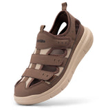 FitVille Summer Men's Wide Width Casual Diabetic Sandals, Lightweight Open Toe Sandals Built-in Arch Support, Effective Foot Pain Relief for Plantar Fasciitis, for Wide & Swollen Feet
