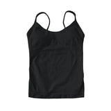 NCLAGEN Women's Pilates Tank Top Gym Clothes Yoga vest with built in bra Thin Strap Seamless Fitness Sportswear Workout Tops