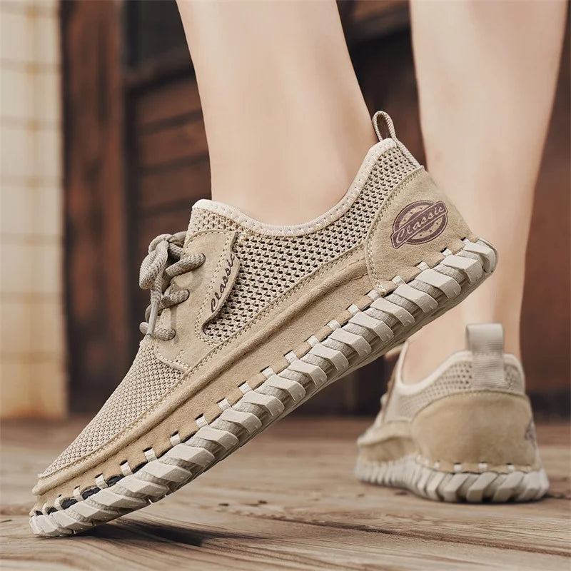 New Trend Man Hiking Shoes Lightweight Soft Mesh Flats Comfortable Non-slip Sneakers Outdoor Casual Sports Shoes Men's Trainers