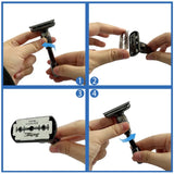 Whityle 19T High-Quality Unique Design Safety Shaver 1-8 Adjustable Sharpness Double-Edged Blade Shaving Razor for Male & Female