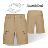Men's Waterproof Cargo Shorts Summer Quick Dry Hiking Shorts Outdoor Multi-pockets Camping Training Work Shorts Man