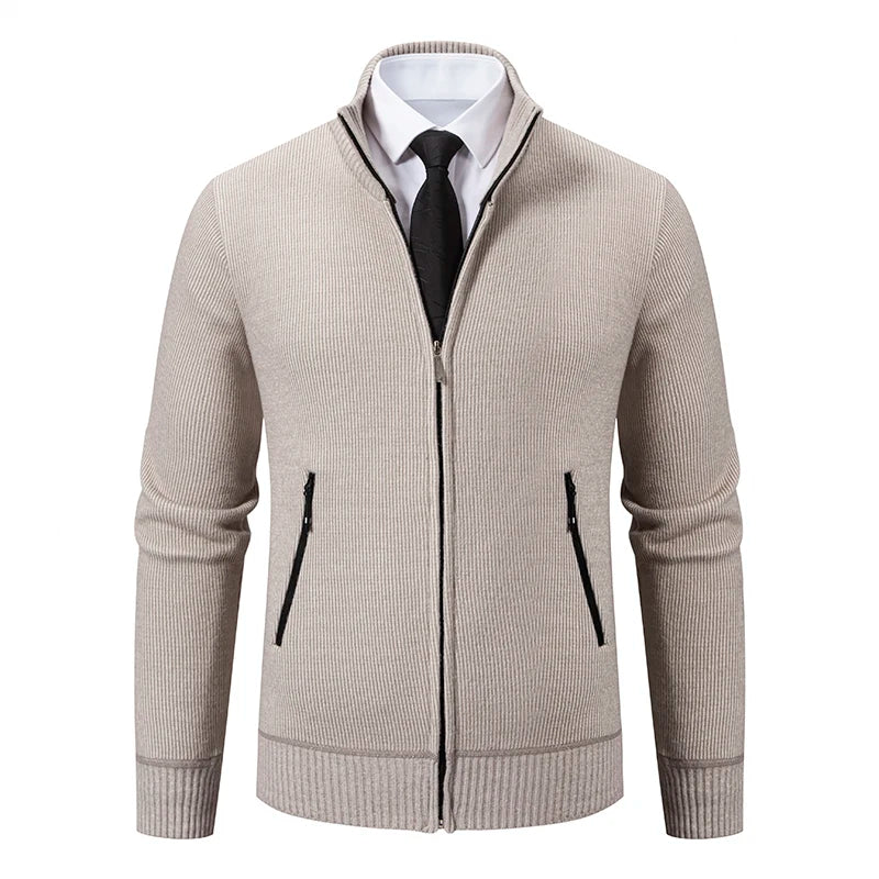 Men's Knitted Cardigan Jacket Vintage Winter Sweater Coat Casual Turndown Collar Fleece Jackets Fashion Mens Autumn Outwear