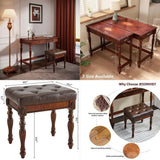 Vanity for Women with Mirror and Lights, 8 Drawers Big Modern Vanity , Transparent Top Vanity Desk with 2 RGB Drawers, with Pow