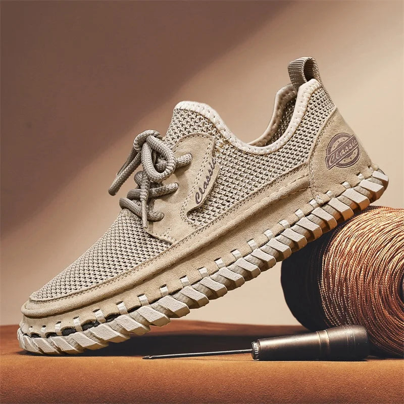 New Trend Man Hiking Shoes Lightweight Soft Mesh Flats Comfortable Non-slip Sneakers Outdoor Casual Sports Shoes Men's Trainers