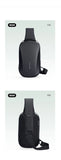 Mark Ryden Multifunction USB Crossbody Bag Shoulder Bag Man TPU Waterproof Travel Sling Messenger Pack Chest Bag for Male