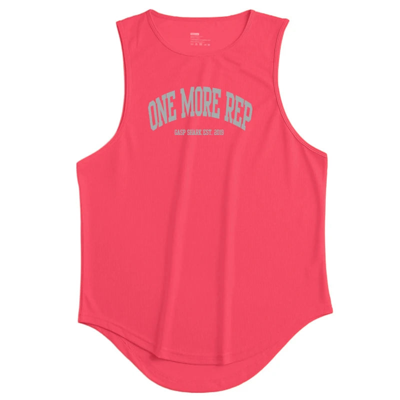 ONE MORE REP Men's Muscle Vests Summer Mesh Breathable Gym Clothing Fitness Sleeveless T Shirt Quick Dry Sports Tank Tops