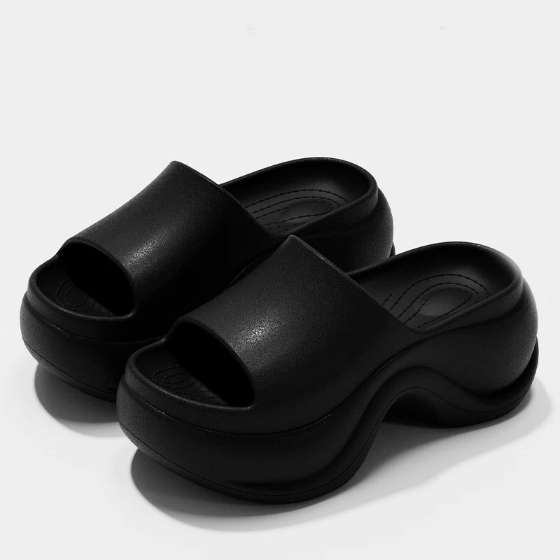 Thick Platform Women's Slippers Summer Outdoor Indoor Soft Sole Home Slide Sandals EVA Summer Fashion Wear Beach Anti-Slip Shoes