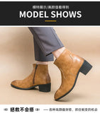 Western Boots for Men Cowboy Black Zipper Brown Ankle Boots Business Handmade Size 38-46 Mens Boots 2025 new