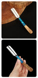 1Pc New Pro Wood Handle Baber Straight Razor Manual Zinc Alloy Beard Shaving Knife Holder For Men Salon Hair Removal Tools