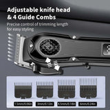 Professional Hair Clipper for Men, Electric Barber Clipper Cordless Rechargeable Hair Cutting Clippers, Men's Hair Cutting Tools