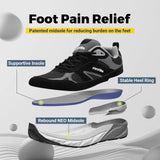 FitVille Newest Walking Shoes for Men Wide Width Sneakers with Arch Support for Flat Feet Heel Pain Relief Plantar Fasciitis