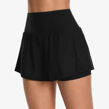 Anfilia 3" Women High Waisted Swim Board Shorts UPF 50+ Quick Dry Swim Trunks with Liner