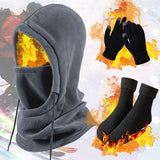 Winter Balaclava Gloves Socks 3PCS Set, Thermal Skiing Hiking Gear for Men Women, Cold Weather Face Mask Christmas Gift
