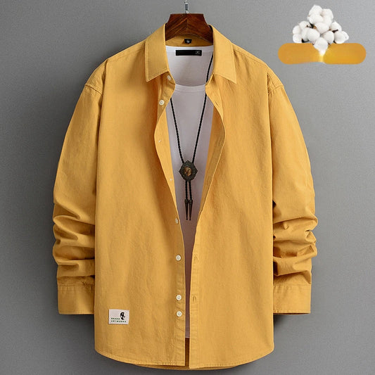 2022 Mens Harajuku Colors Oversized Shirt  100% Pure Cotton Men Korean Fashion  Long Sleeve Shirts Male Button Up Shirts Blouses