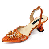 New Fashion Women's Summer Elegant High Heels Women's Sandals Luxury Wedding Italian Women's Party Shoes All Diamond